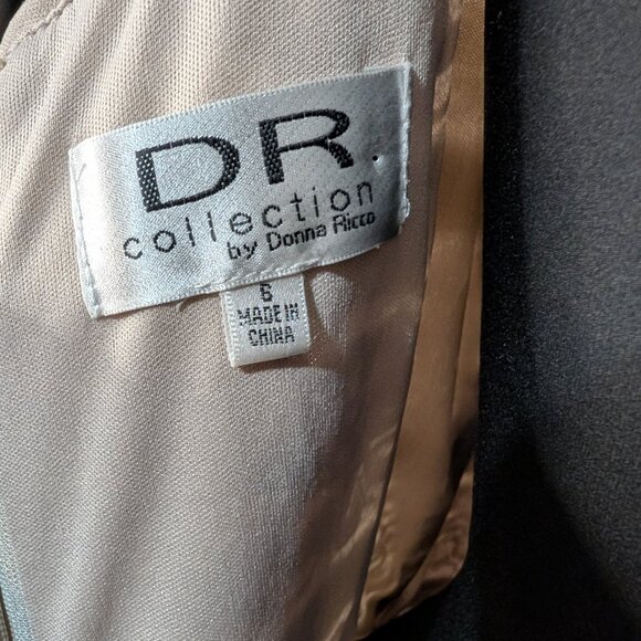 NEW Donna Ricco Knee-Length Sheath Dress, Cap Sleeve Taupe Lace & Sequin Overlay - Picture 15 of 15